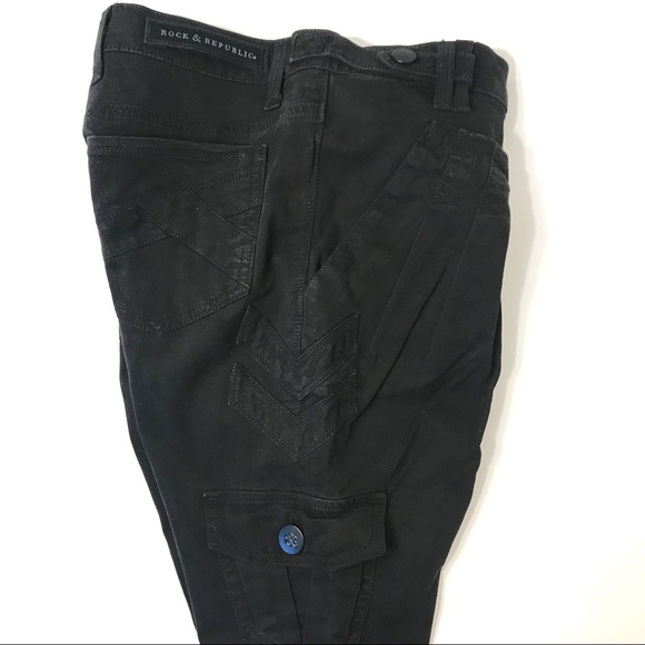 Rock & Republic Danika NWT Black Slouchy Jeans - Picture 3 of 6